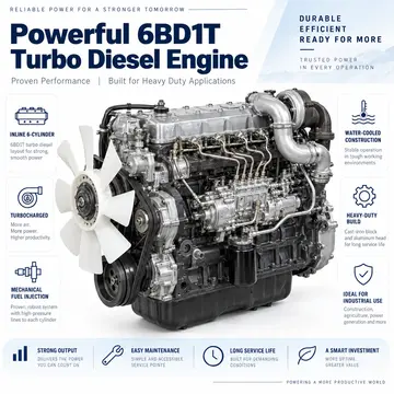6BD1T Turbo Diesel Engine (120 kW, Inline-6)