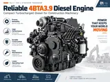 Cummins-Type 4BTA3.9-C100 Diesel Engine (100 HP) for Construction