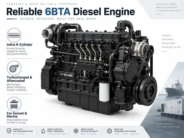 Cummins-Type 6BTA Diesel Engine for Genset & Marine (92 kW)
