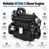 Cummins-Type 6CTA8.3 Diesel Engine (8.3 L, 80-210 HP)