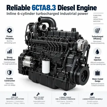 Cummins-Type 6CTA8.3 Diesel Engine (8.3 L, 80-210 HP)