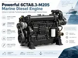 Cummins-Type 6CTA8.3-M205 Marine Diesel Engine (151 kW)