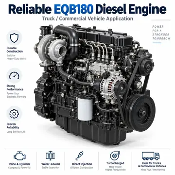 Cummins-Type EQB180-20 Diesel Engine (105 kW) for Truck