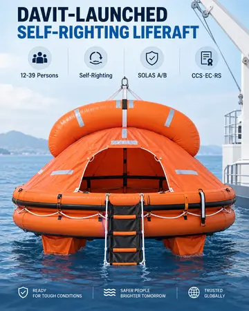 Davit-Launched Self-Righting Inflatable Liferaft ADLSR Series (12–39 Persons)