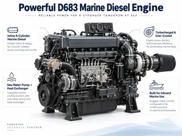 SDEC D683 (6CTA8.3-M220) Marine Diesel Engine (250-360 HP)