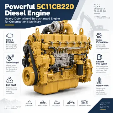 SDEC SC11CB220G2B1 Diesel Engine for Construction (162 kW)
