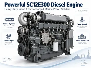 SDEC SC12E300.15CA1 Marine Diesel Engine (220 kW)