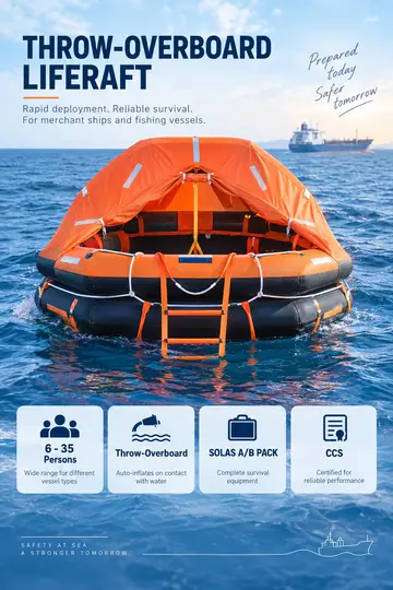 Throw-Overboard Inflatable Liferaft ATOB Series II (6–35 Persons)