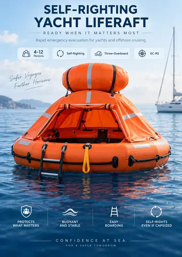 Throw-Overboard Self-Righting Yacht Liferaft YSR Series (4–12 Persons)