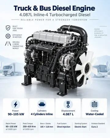 Yangchai YZ4105ZLQ Truck & Bus Diesel Engine