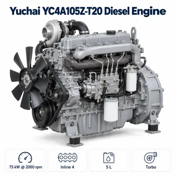 Yuchai YC4A105Z-T20 Diesel Engine — 75 kW