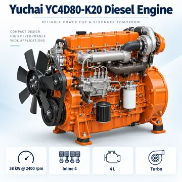 Yuchai YC4D80-K20 Diesel Engine — 58 kW