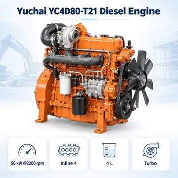 Yuchai YC4D80-T21 Diesel Engine — 56 kW