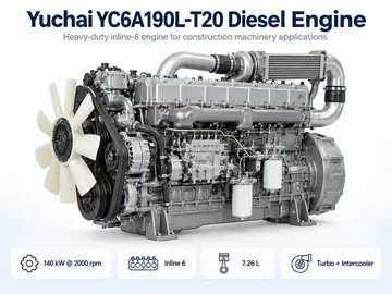 Yuchai YC6A190L-T20 Diesel Engine — 140 kW