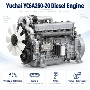 Yuchai YC6A260-20 Diesel Engine — 191 kW