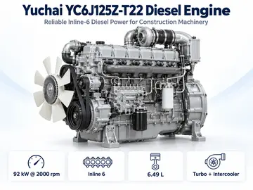 Yuchai YC6J125Z-T22 Diesel Engine — 92 kW