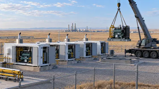 Natural-Gas Generator Engines for a Gas-Field Power Project